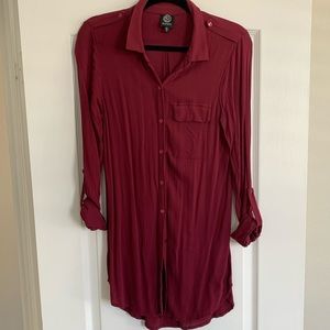 Bobeau Long Button-Up